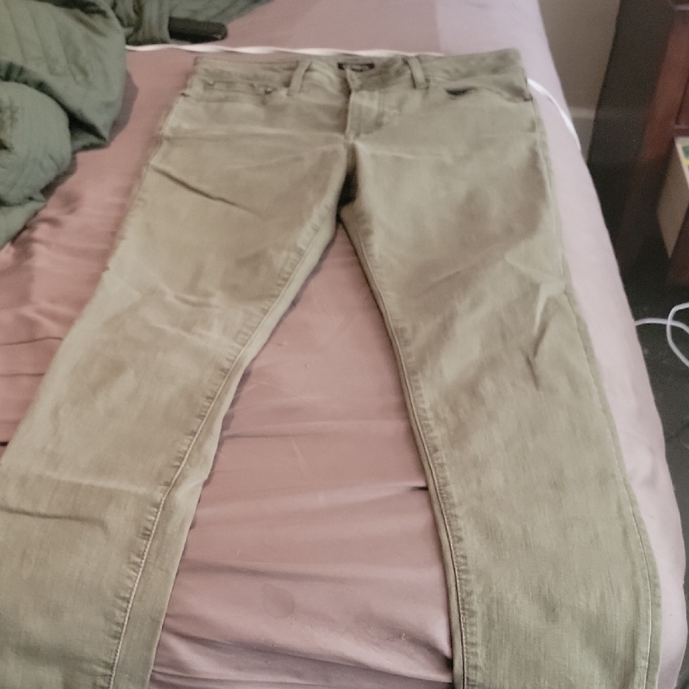 Express Green Skinny Jeans